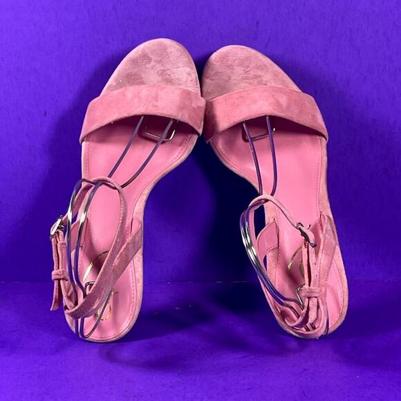 Sam Edelman Pink Suede Jade Ankle Strap Sandal‎ Women's Shoe Size 8.5-NEW - Picture 5 of 8